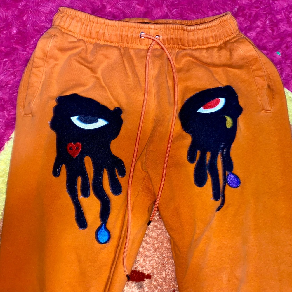 Rokustudio men’s tear drip embroidered sweatpants